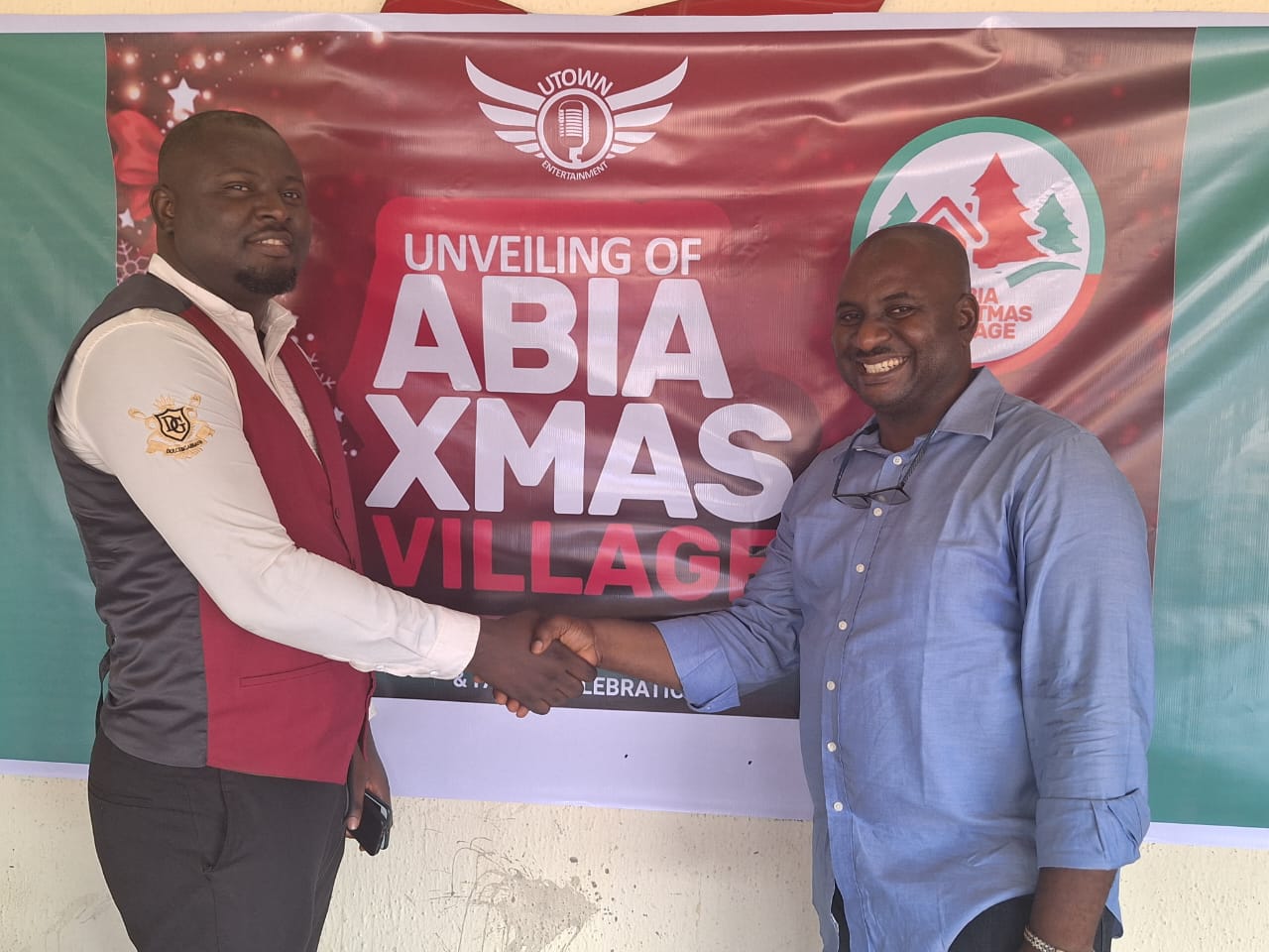 Abia Christmas Village Project Manager - Emenike Iroegbu with the CEO Hireme Africa Tobi Emmanuel